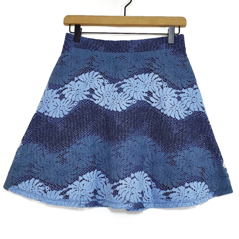 Miss Behave | Girl's Lace Floral Wave A-Line Skater Skirt